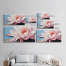 Water Lily Bloom, Floral Wall Art, Zen Botanical Print, Minimalist Nature Decor, Modern Tranquil Art, Bathroom Canvas Print