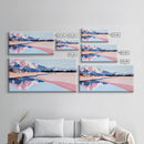 Waterfall, Splash, Motion, Framed Canvas Print, Nature-inspired wall decor, water movement, modern waterfall painting, tranquil boho art