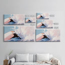 Ocean Splash, Wave Art, Coastal Decor, Beach House, Modern Seascape, Blue Wall Art, Water Painting, Minimalist, Framed Canvas Print