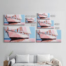 Sailing Boat, Nautical Wall Art, Ocean Reflection Print, Coastal Home Decor, Modern Seascape, Minimalist Living Room, Framed Canvas Print