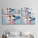 Summer Steps, Beach Aesthetic, Canvas Print, Pastel Art, Coastal Wall Art, Ocean Photography, Minimalist Decor, Bedroom Wall Art