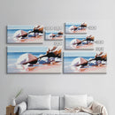 Ocean Stones, Beach Scene, Framed Canvas Print, Coastal Wall Art, Pastel Seascape, Nautical Decor, Serene Artwork, Bedroom Wall Art