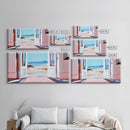 Open Door, Beach View, Coastal Escape, Minimalist Decor, Framed Canvas Print, Neutral Art, Living Room Wall Art, Boho Beach House Art