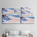 Ocean Waves, Coastal, Abstract, Canvas Print, Beach Wall Art, Living Room Decor, Modern Seascape, Blue and White, Nautical Theme