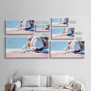 Snowy Rock Formations, Frozen Landscape, Minimalist Winter Art, Neutral Wall Decor, Framed Canvas Print, Bedroom Nature Artwork