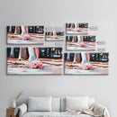 Blush Wedding, Romantic Art, Framed Canvas Print, Elegant Wall Decor, Feminine Painting, Modern Bedroom Art, Minimalist Aesthetic