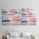 Tranquil Beach, Soft Tones, Framed Canvas Print, Pastel Seascape, Serene Wall Art, Calming Bedroom Decor, Ocean Painting