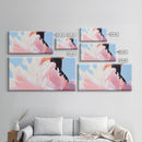 Splash, Ocean Waves, Coastal Wall Art, Beach House Decor, Modern Nautical Aesthetic, Minimalist Art, Framed Canvas Print, Gift Idea