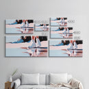 White Boots, Fashion Photography Art, Reflection Aesthetic, Minimalist Boho Print, Soft Pastel Colors, Framed Canvas Print, Bedroom Art