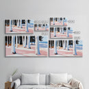 Forest By The Shore, Coastal Trees, Nature Art, Canvas Print, Tranquil Wall Decor, Living Room Art, Beach House Painting, Minimalist Art