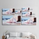 Ocean Rocks, Coastal Landscape, Beach Scene, Seaside Print, Framed Canvas Print, Modern Wall Art, Nautical Decor, Bathroom Art