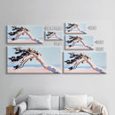 Coastal Tree, Windy Beach, Ocean Breeze, Framed Canvas Print, Minimalist Art, Coastal Wall Art, Living Room Wall Art, Beach House Decor