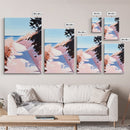 Coastal Dunes, Seaside Pathway, Beach Grass, Tranquil Nature Scene, Canvas Print, Living Room Wall Art, Soft Pastel Landscape