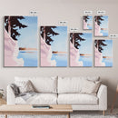 Forest Edge, Serene, Minimalist Landscape, Scandinavian Art, Nature Lover Gift, Tranquil Lake Scene, Pastel Colors, Canvas Print