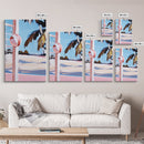 Beach Volleyball, Coastal Fun, Tropical Vibes, Sunset Sport, Canvas Print, Summer Wall Art, Beach House Decor, Relaxed Style