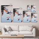 River Rock Art, Abstract Water Reflection, Serene Nature Print, Framed Canvas Print, Boho Landscape, Minimalist Decor, Living Room Art