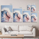Surf Wave Print, Dynamic Ocean Art, Abstract Beach Painting, Framed Canvas Print, Coastal Home Decor, Nautical Aesthetic, Living Room Art