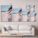 Beach Path, Coastal Art, Modern Seascape, Framed Canvas Print, Ocean Wall Art, Minimalist Beach Painting, Bedroom Wall Decor