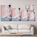 Ocean Wave, Splash Art, Abstract Beach, Coastal Wall Art, Framed Canvas Print, Watercolor Style, Living Room Decor, Nautical Art