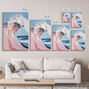 Ocean Wave, Surf Art, Coastal Print, Blue Wall Art, Framed Canvas Print, Nautical Theme, Beach House Decor, Living Room Wall Art