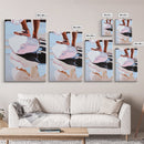 Foot on Sphere, Abstract Art, Surreal Decor, Pastel Aesthetic, Framed Canvas Print, Modern Home, Unique Wall Art, Living Room Painting