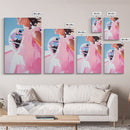 Mirror Ball, Feminine Glam Art, Abstract Reflection, Soft Pastel Aesthetic, Modern Minimalist Decor, Living Room Wall Art, Canvas Print