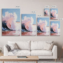 Ocean Wave, Coastal Wall Art, Nautical Print, Surfer Aesthetic, Beach House Decor, Canvas Print, Living Room Art, Pastel Seascape