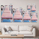 Pink Dock, Coastal Home Art, Framed Canvas Print, Nautical Wall Decor, Modern Seaside Painting, Pastel Summer Aesthetic, Beach House Art