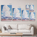Storm Clouds, Dramatic Sky Art, Framed Canvas Print, Landscape Decor, Moody Weather Painting, Nature Artwork, Living Room Aesthetic