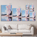 Cloud Reflection, Sky and Water Art, Dreamy Seascape Print, Framed Canvas Print, Serene Coastal Decor, Modern Nature Artwork