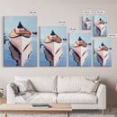 Serene Canoe, Still Lake, Calm Water, Canvas Print, Nature Lover Art, Nautical Home Decor, Coastal Wall Art, Tranquil Modern Aesthetic