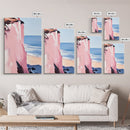 Cliffside Ocean Art, Coastal Landscape Painting, Serene Seaside Decor, Beach House Print, Framed Canvas Print, Living Room Wall Art