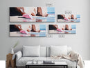 Pink Shoreline, Ocean Reflection, Coastal Wall Art, Framed Canvas Print, Minimalist Seascape, Beach House Decor, Living Room Artwork