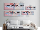 Dragonfly, Framed Canvas Print, Nature Wall Art, Pastel Aesthetic, Boho Artwork, Elegant Home Decor, Insect Painting, Minimalist Art