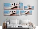 Elegant Silhouette, Romantic Wall Art, Feminine Aesthetic, Minimalist Art, Framed Canvas Print, Bedroom Decor, Soft Pastel Artwork