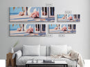 Beachfront Patio, Coastal Home, Ocean View Art, Framed Canvas Print, Seaside Decor, Summer House Aesthetic, Serene Wall Artwork