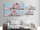 Relaxing Kayak, Pastel Colors, Coastal Wall Decor, Living Room Art, Boho Beach Vibes, Modern Seascape, Canvas Print, Serene Waterscape