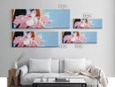 Pink Petals, Romantic Floral, Feminine Wall Art, Boho Aesthetic, Modern Bedroom Art, Pastel Colors, Canvas Print, Chic Flower Painting