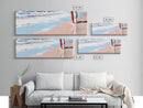 Coastal Walk, Beach, Ocean, Serenity, Framed Canvas Print, Coastal Wall Art, Nautical Decor, Living Room Wall Art, Minimalist Art