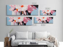 Pink Peonies, romantic floral wall art, modern botanical print, feminine home decor, shabby chic style, framed canvas print, bedroom art