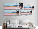 Mountain Escape, Scenic View, Nature Lover, Dreamy Landscape, Framed Canvas Print, Rustic Wall Art, Cabin Decor, Winter Aesthetic