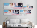 Mediterranean Villa, Sunlit Terrace, Minimalist Landscape, Canvas Print, Living Room Wall Art, Soft Pastels, Modern Architecture Decor
