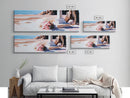 Memorial, Flowers, Beach, Canvas Print, Coastal Landscape Art, Minimalist Seaside Artwork, Tranquil Decor, Living Room or Office Wall Art
