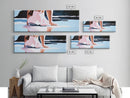 Reflections, Beach Walk, Minimalist Art, Framed Canvas Print, Modern Wall Art, Relaxing Decor, Contemporary Home, Living Room Artwork