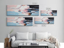 Blurred Reflection, Ocean Serenity, Abstract Art, Canvas Print, Soft Pastel Wall Art, Minimalist Coastal Decor, Tranquil Beach Scene