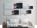 Sunset Beach, Peaceful Retreat, Ocean Serenity, Coastal Canvas Print, Living Room Wall Art, Soft Pastel Decor, Minimalist Wall Art