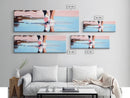 Water Walk, Reflection Art, Modern Coastal, Canvas Print, Beach Aesthetic Wall Art, Minimalist Water Painting, Soft Pastel Seaside Art