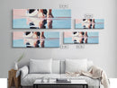 Soft Beach Reflection, Coastal Art, Minimalist Print, Pastel Wall Art, Boho Decor, Living Room Wall Art, Canvas Print, Summer Vibes