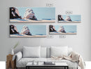 Ocean Rock Formation, Coastal Landscape, Serene Beach Scene, Minimalist Nature Art, Living Room Decor, Tranquil Canvas Print