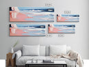 Ocean Waves, Beachscape Art, Coastal Serenity, Tranquil Seaside Scene, Framed Canvas Print, Relaxing Bedroom Wall Decor